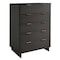 Manhattan Comfort Granville Dark Grey 5-Drawer Chest and 6-Drawer Double Dresser, Set of 2 GRAN065 - alternate 4
